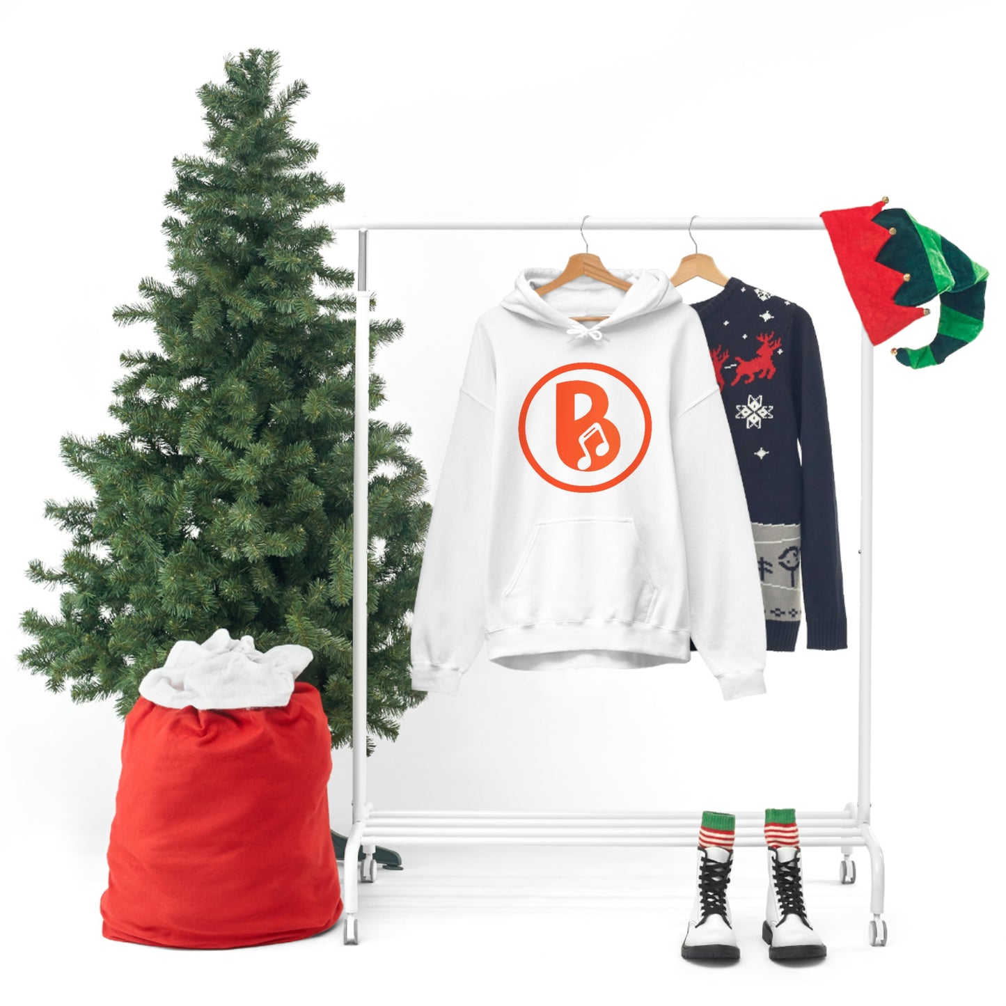 Banski B Logo Heavy Blend™ Hooded Sweatshirt