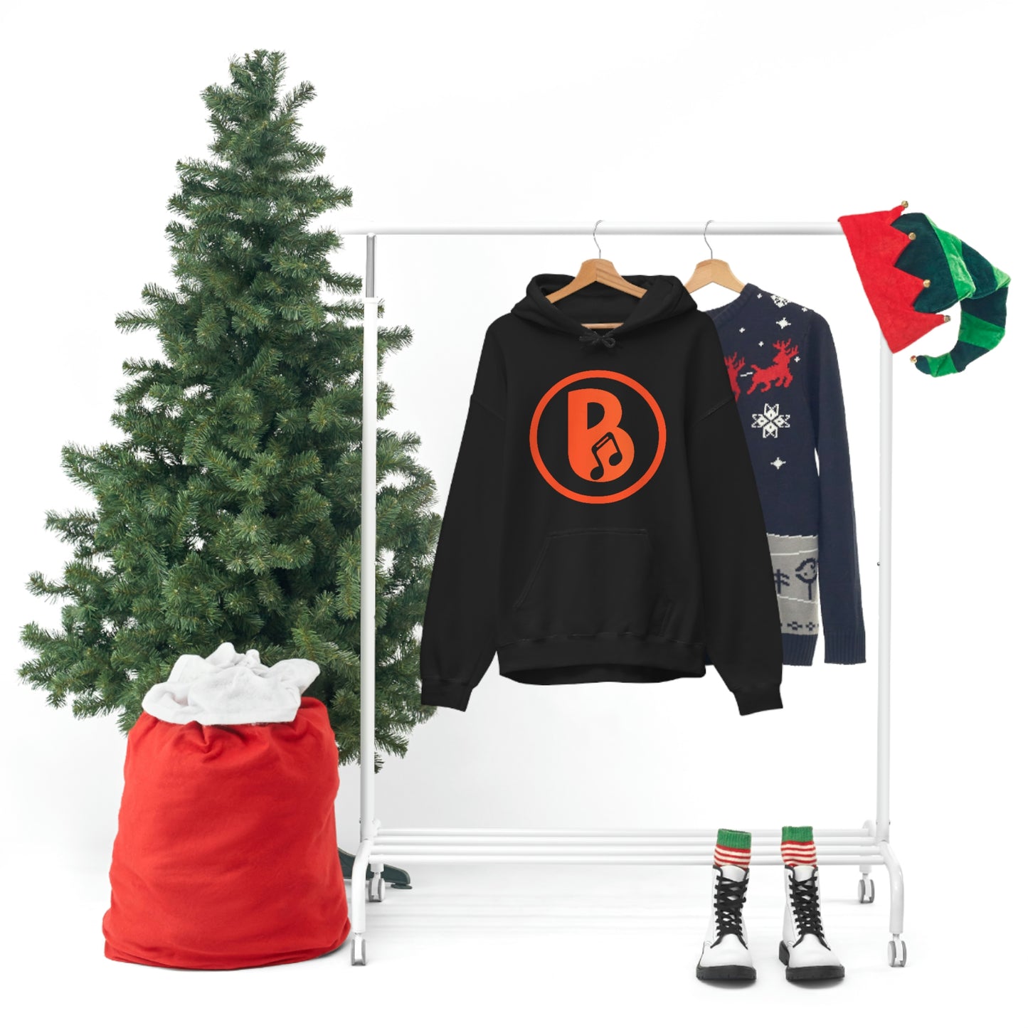 Banski B Logo Heavy Blend™ Hooded Sweatshirt