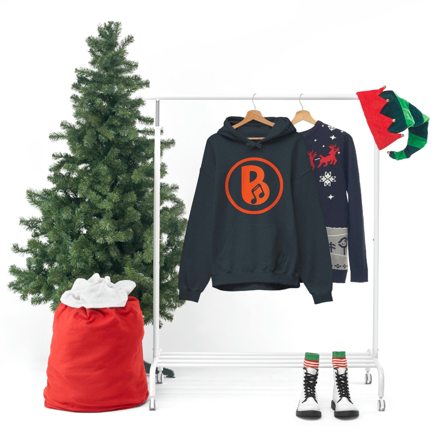 Banski B Logo Heavy Blend™ Hooded Sweatshirt