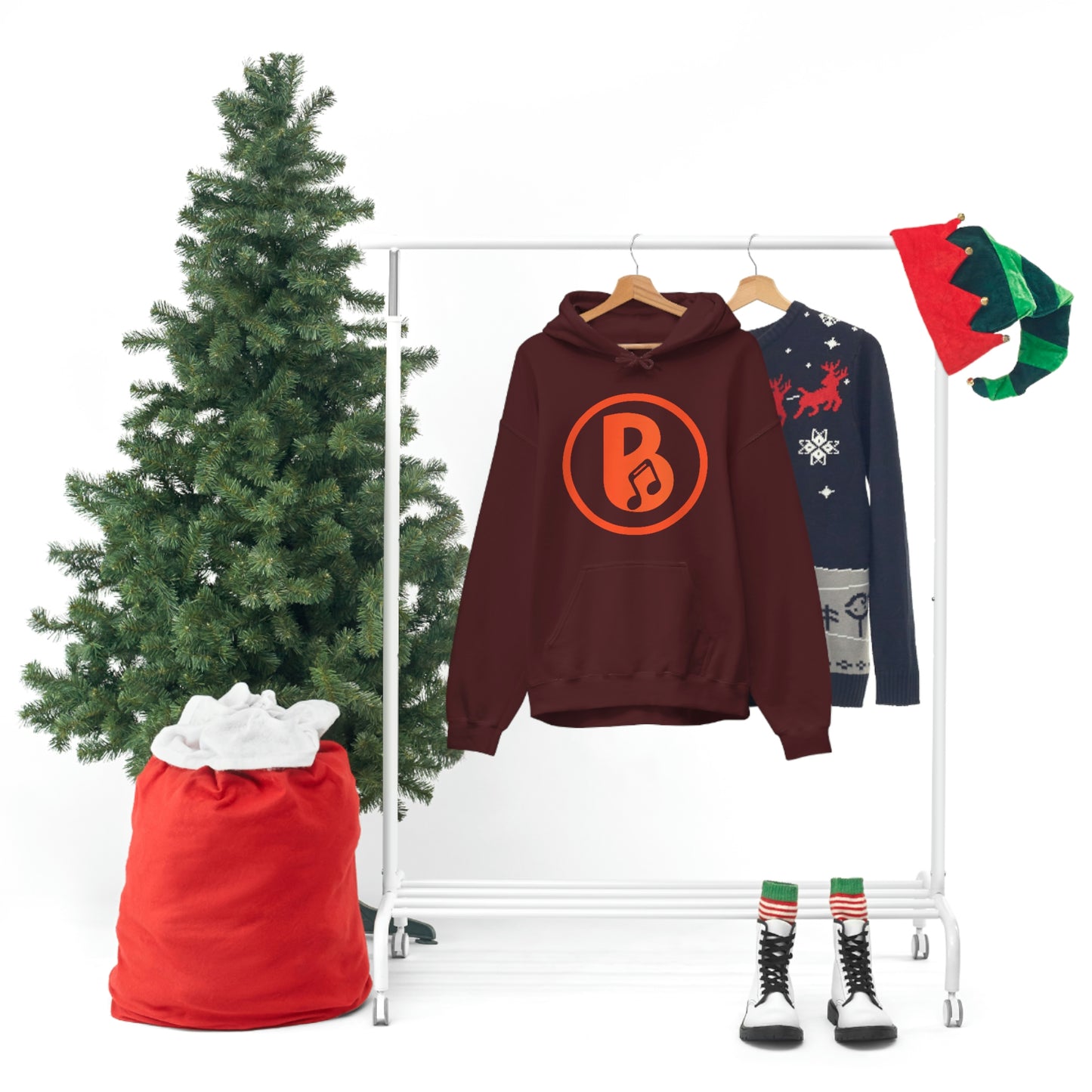 Banski B Logo Heavy Blend™ Hooded Sweatshirt
