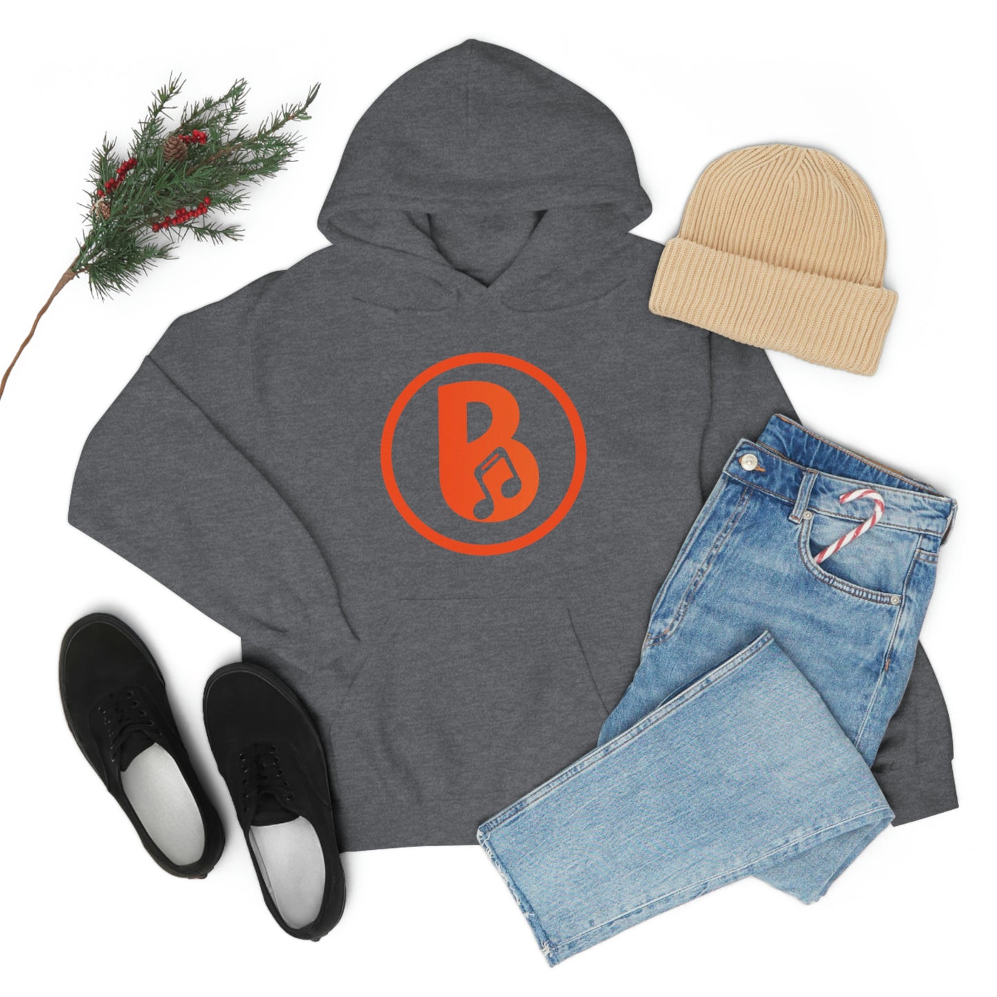 Banski B Logo Heavy Blend™ Hooded Sweatshirt