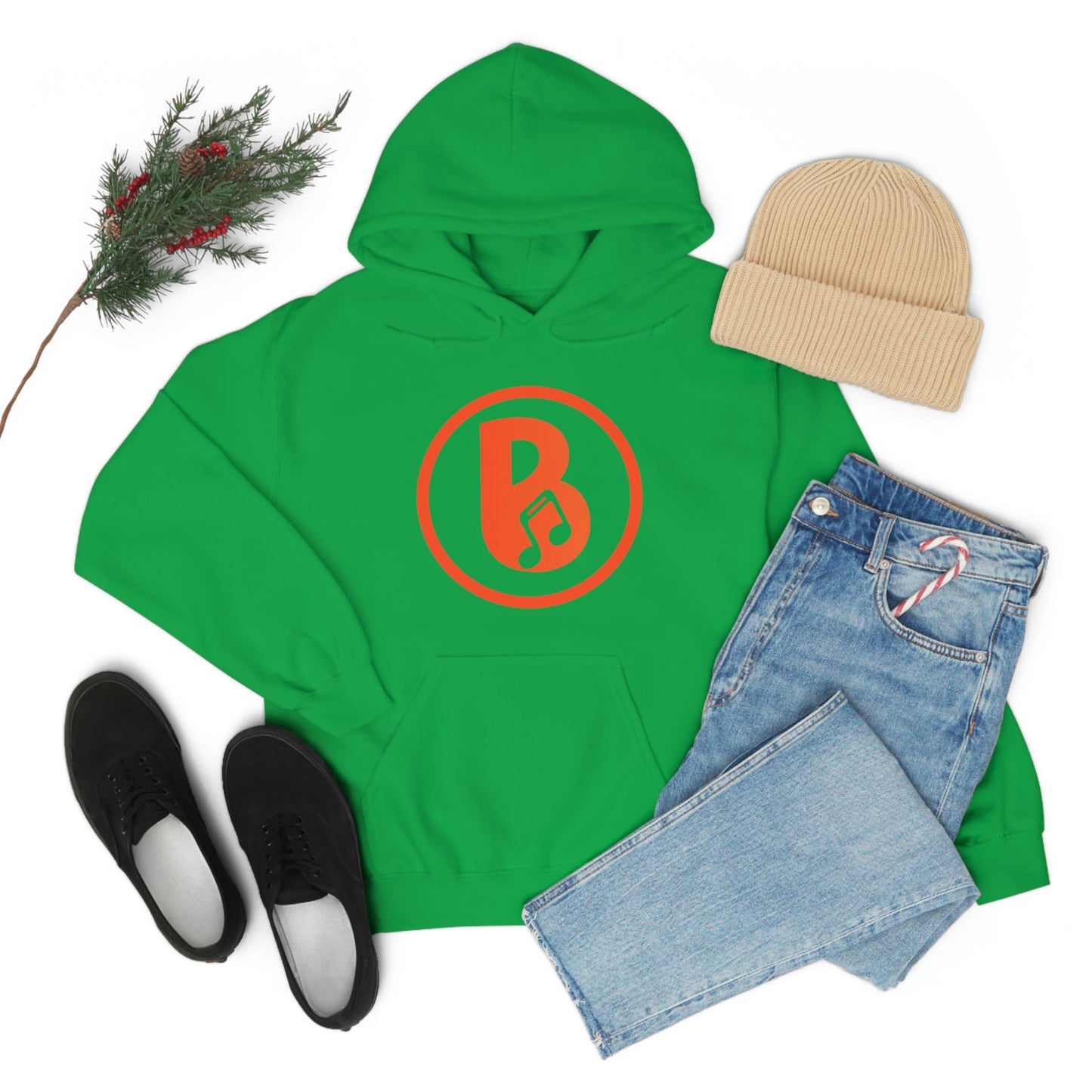 Banski B Logo Heavy Blend™ Hooded Sweatshirt