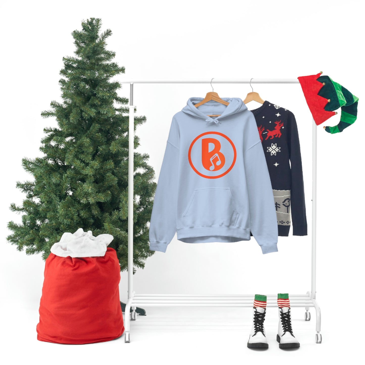 Banski B Logo Heavy Blend™ Hooded Sweatshirt