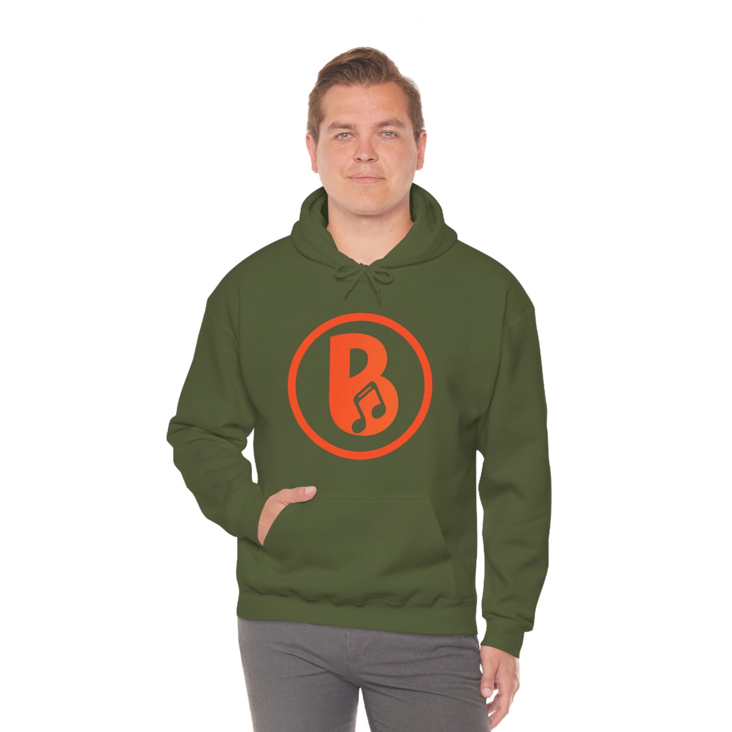 Banski B Logo Heavy Blend™ Hooded Sweatshirt
