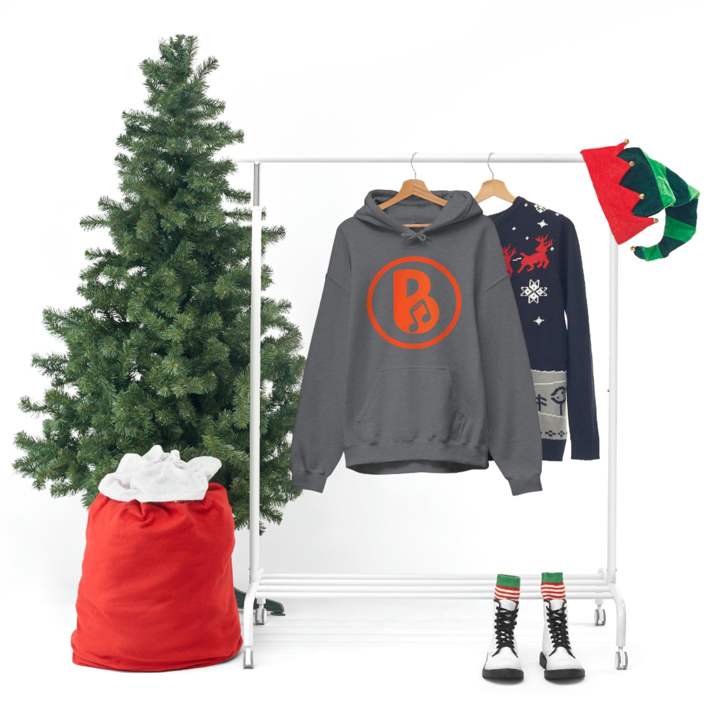 Banski B Logo Heavy Blend™ Hooded Sweatshirt