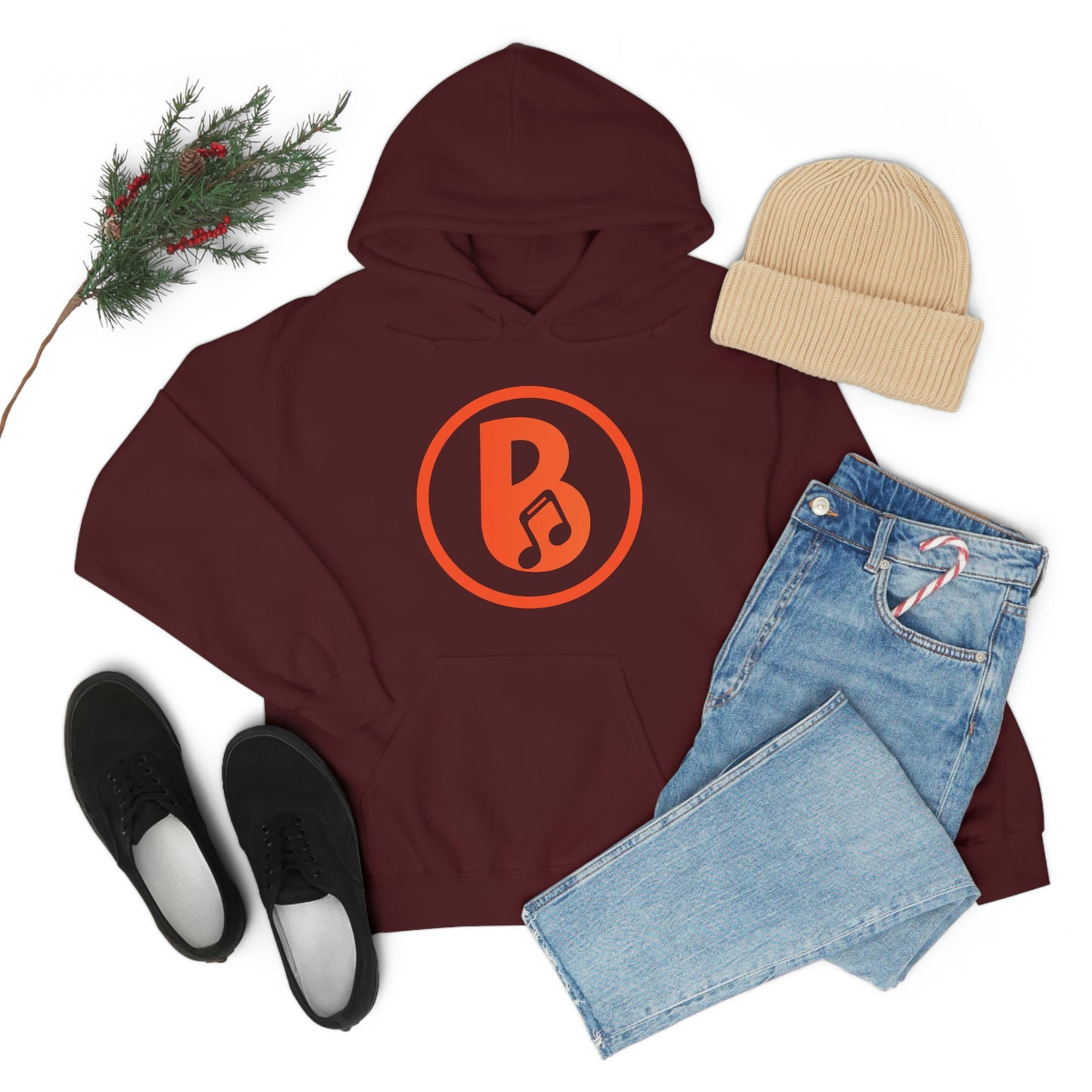 Banski B Logo Heavy Blend™ Hooded Sweatshirt