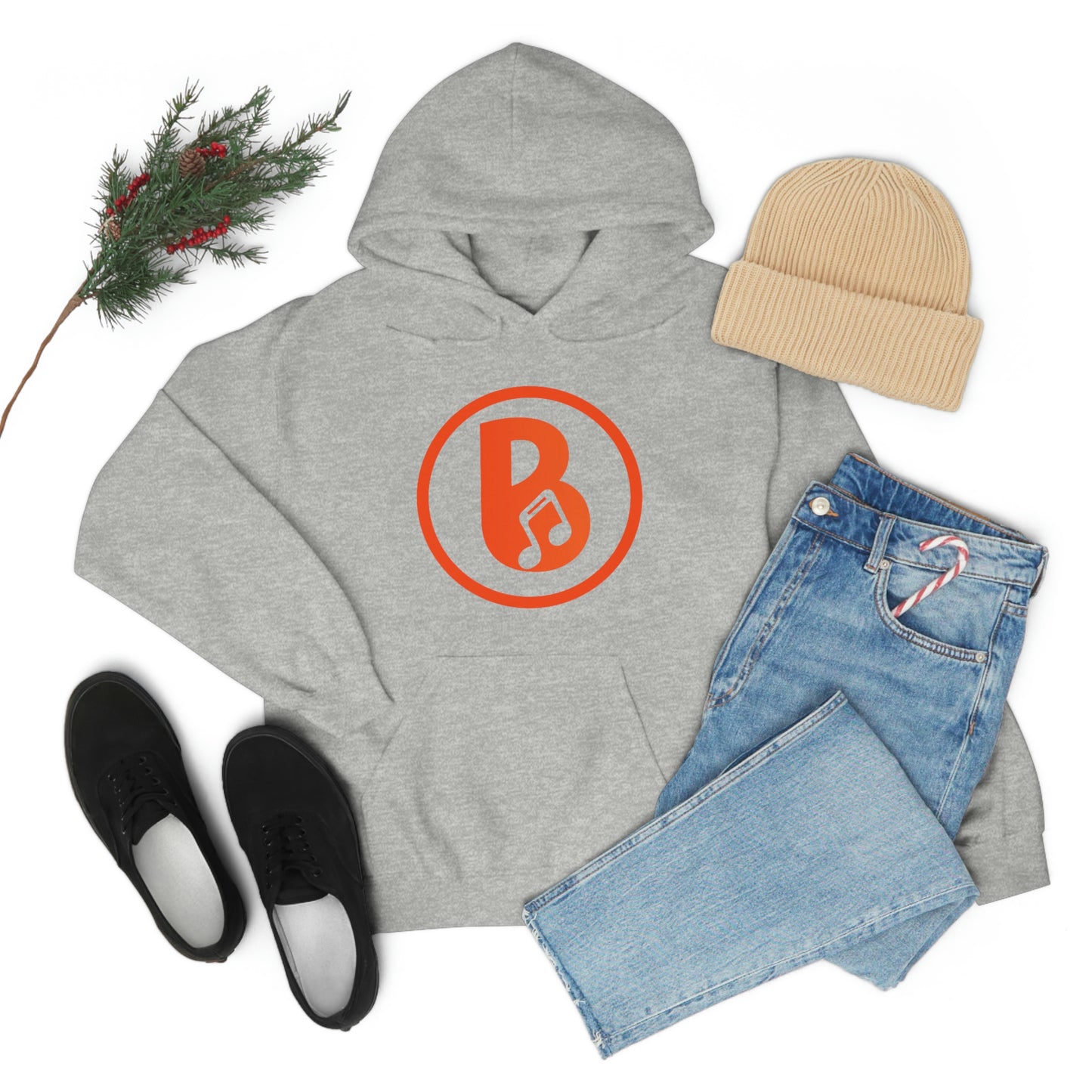 Banski B Logo Heavy Blend™ Hooded Sweatshirt