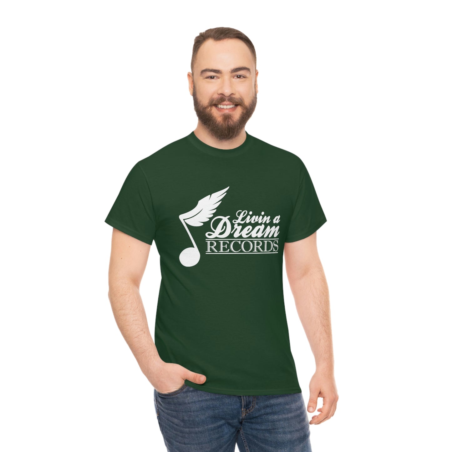 Livin A Dream Records Heavy Cotton Tee [White]