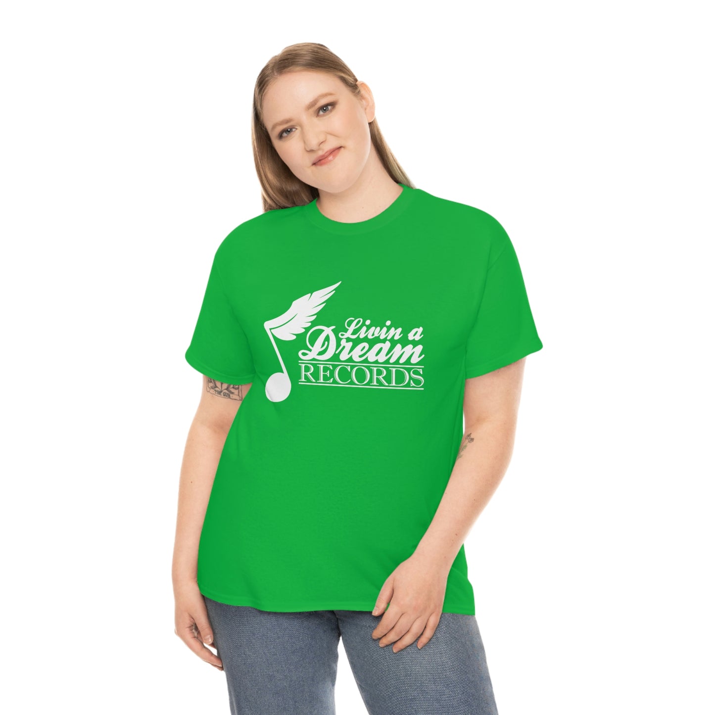 Livin A Dream Records Heavy Cotton Tee [White]