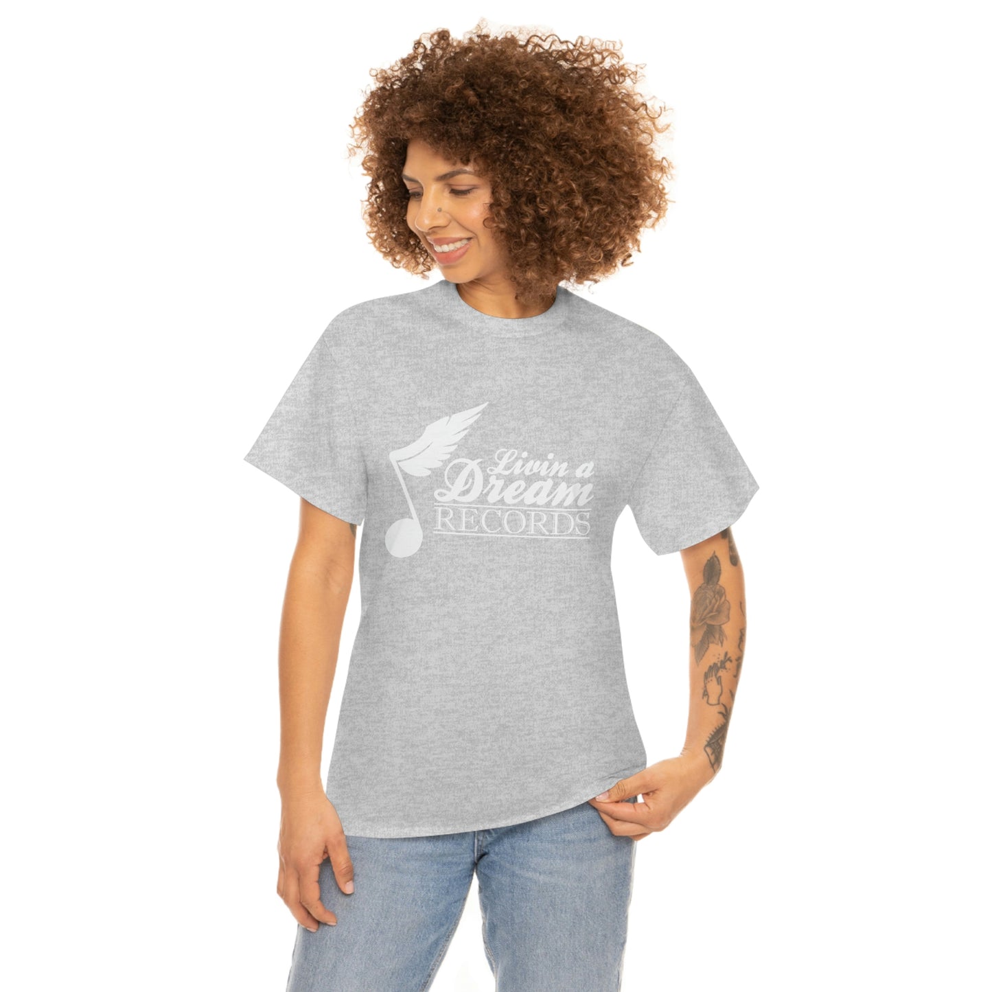 Livin A Dream Records Heavy Cotton Tee [White]
