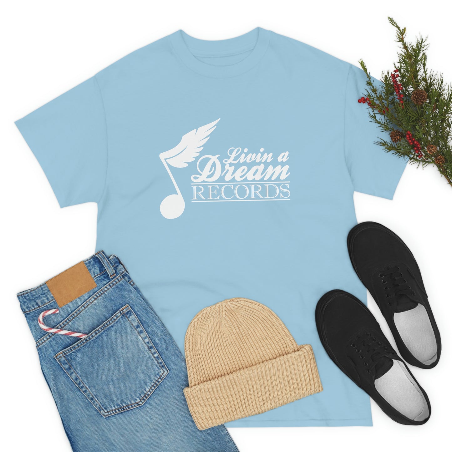 Livin A Dream Records Heavy Cotton Tee [White]