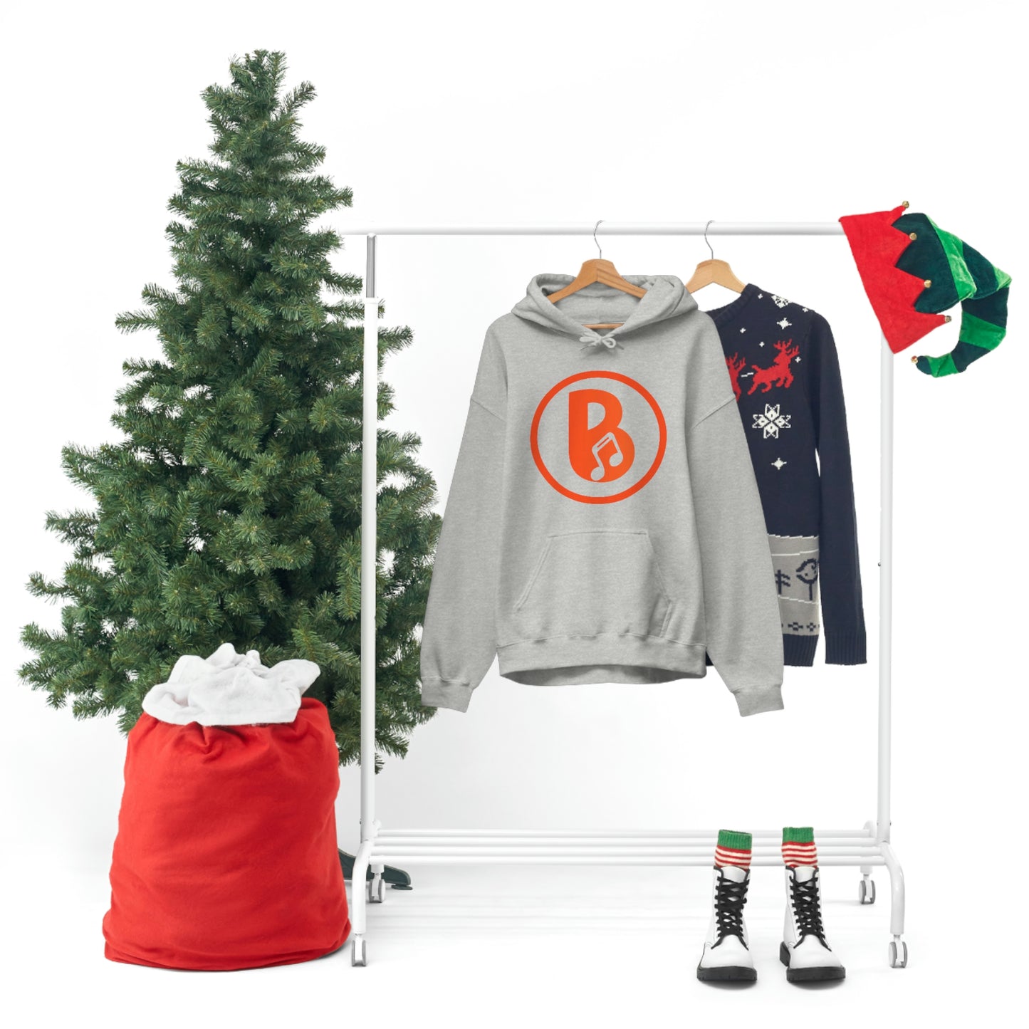 Banski B Logo Heavy Blend™ Hooded Sweatshirt