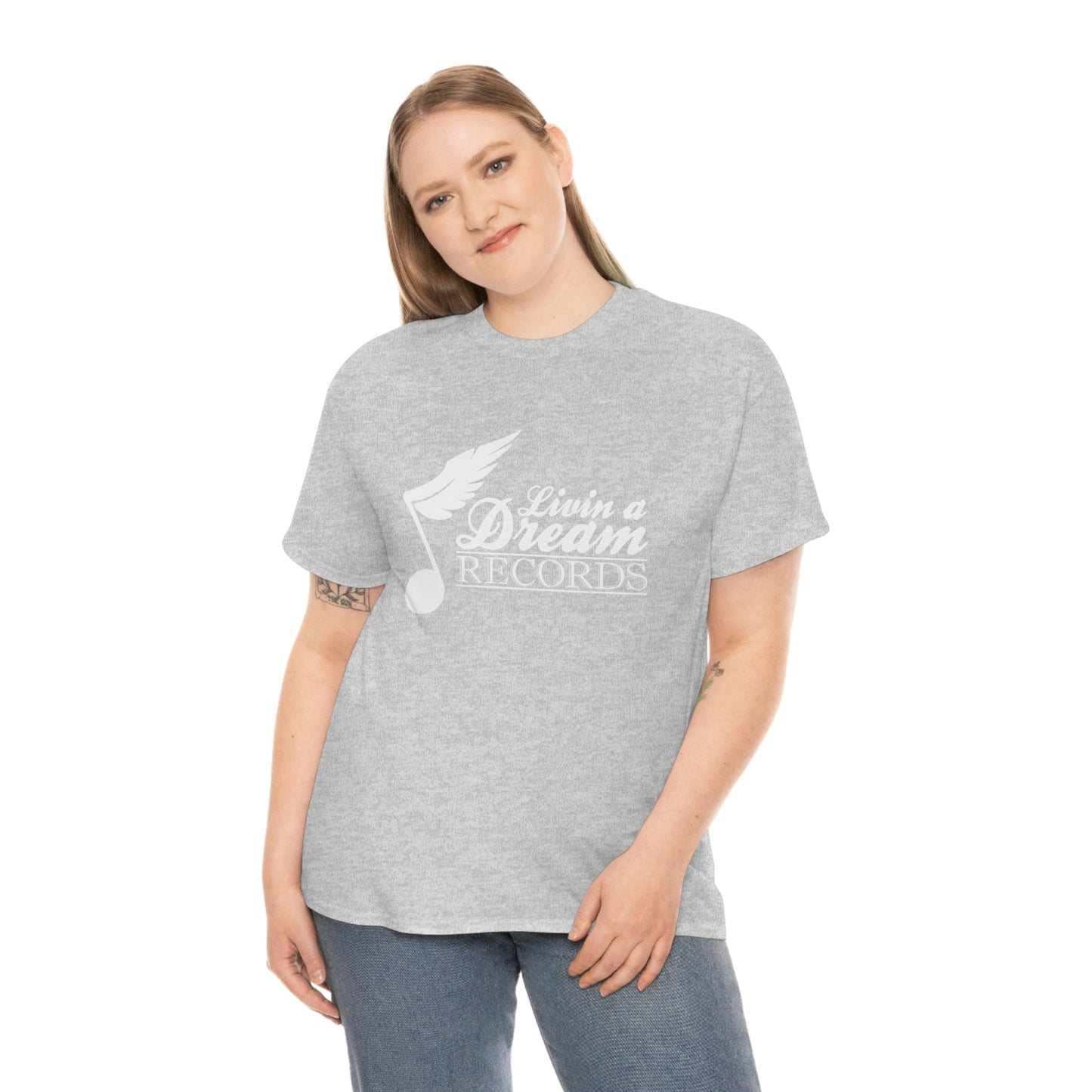 Livin A Dream Records Heavy Cotton Tee [White]