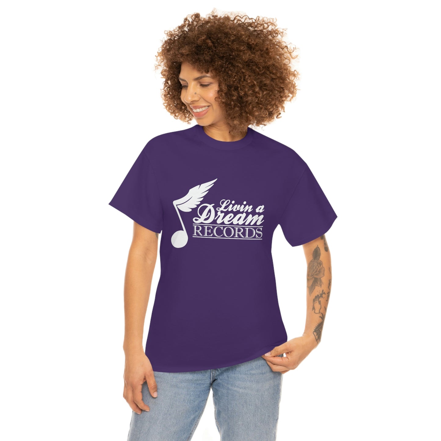 Livin A Dream Records Heavy Cotton Tee [White]