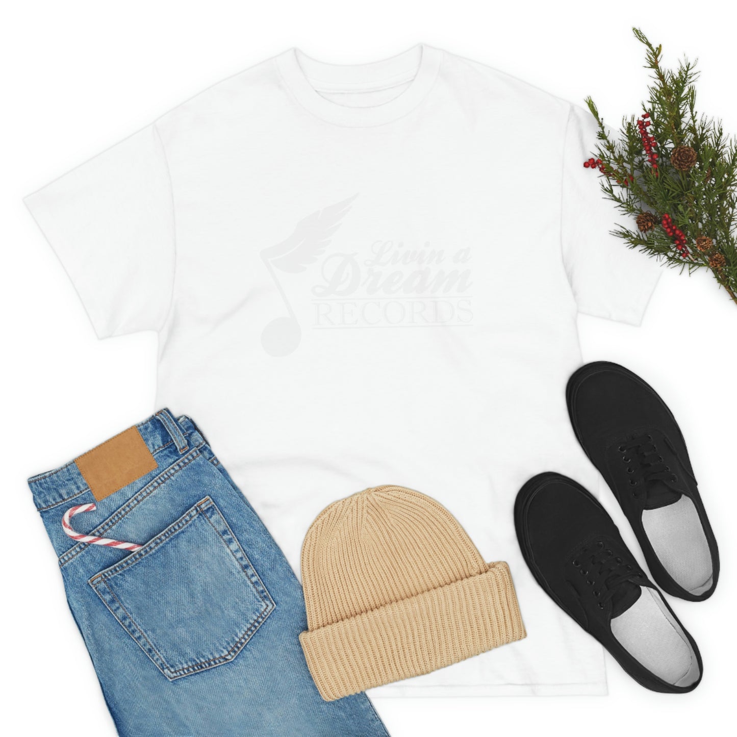Livin A Dream Records Heavy Cotton Tee [White]