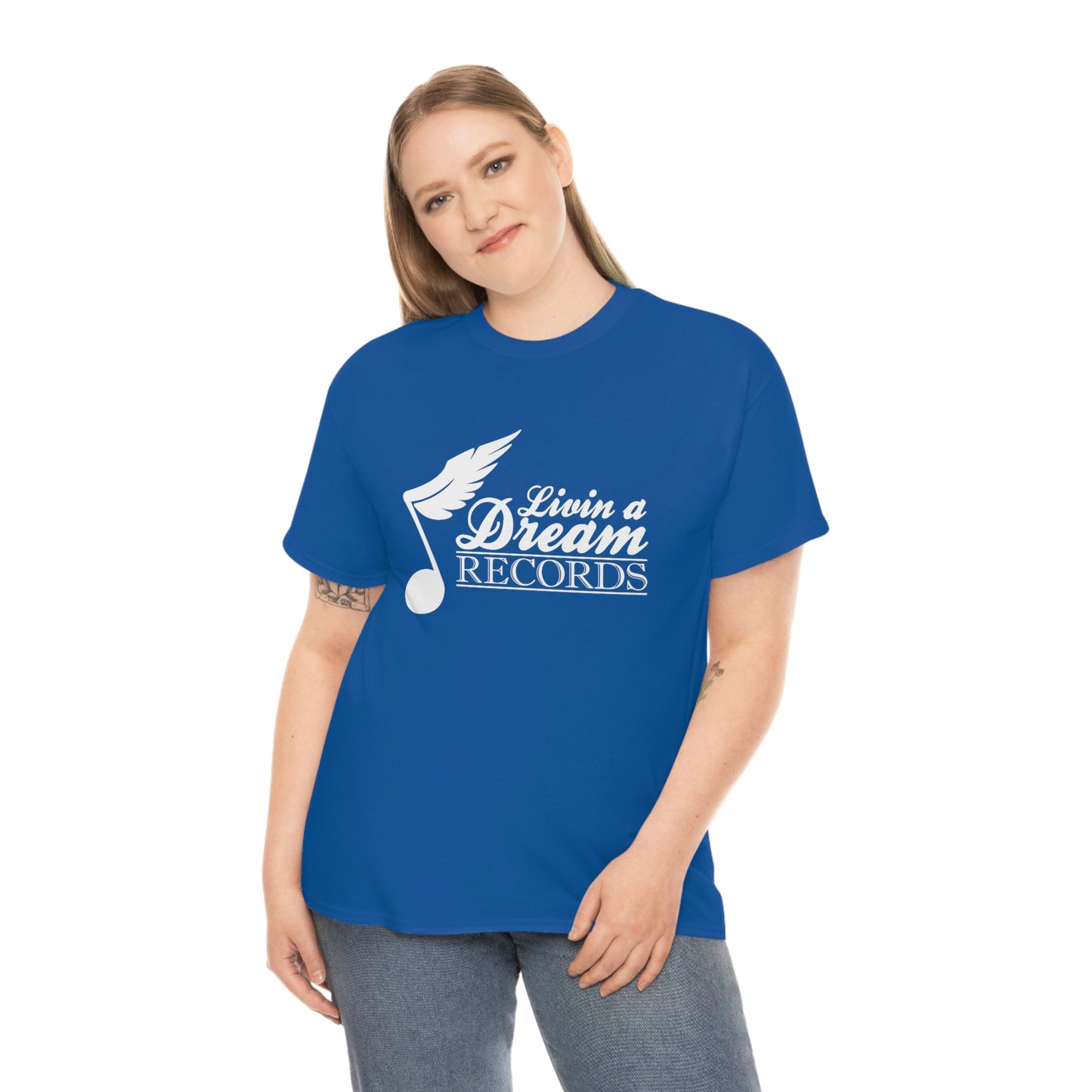 Livin A Dream Records Heavy Cotton Tee [White]