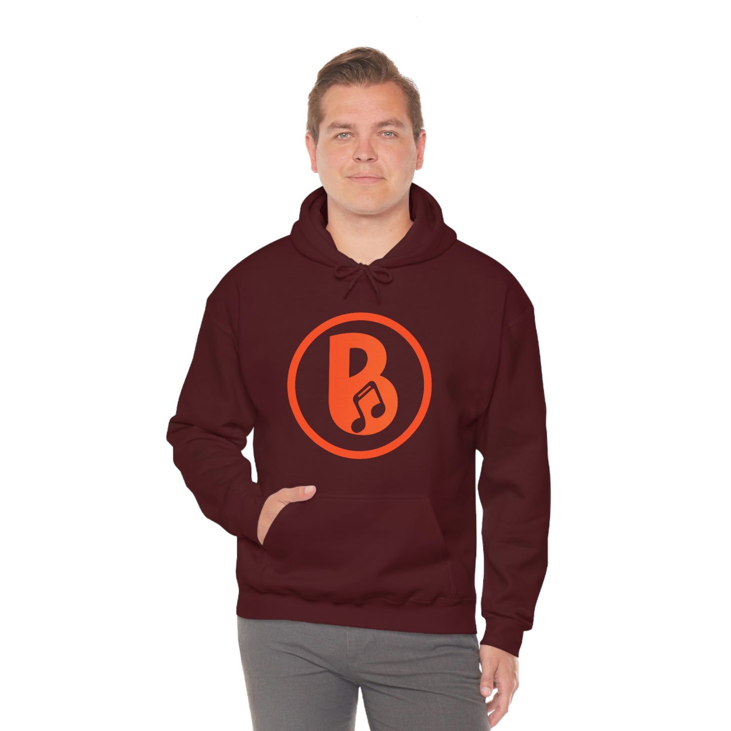 Banski B Logo Heavy Blend™ Hooded Sweatshirt