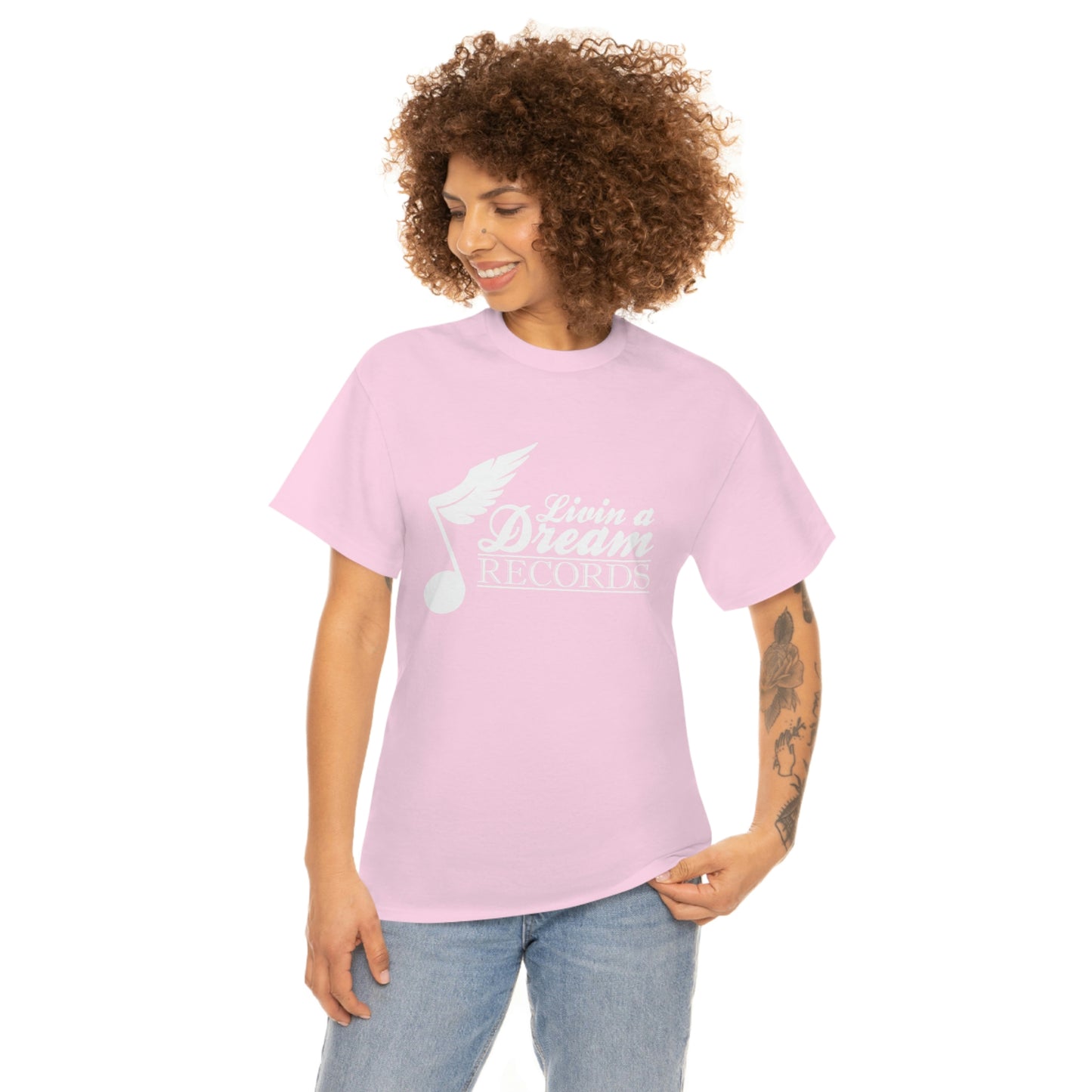 Livin A Dream Records Heavy Cotton Tee [White]