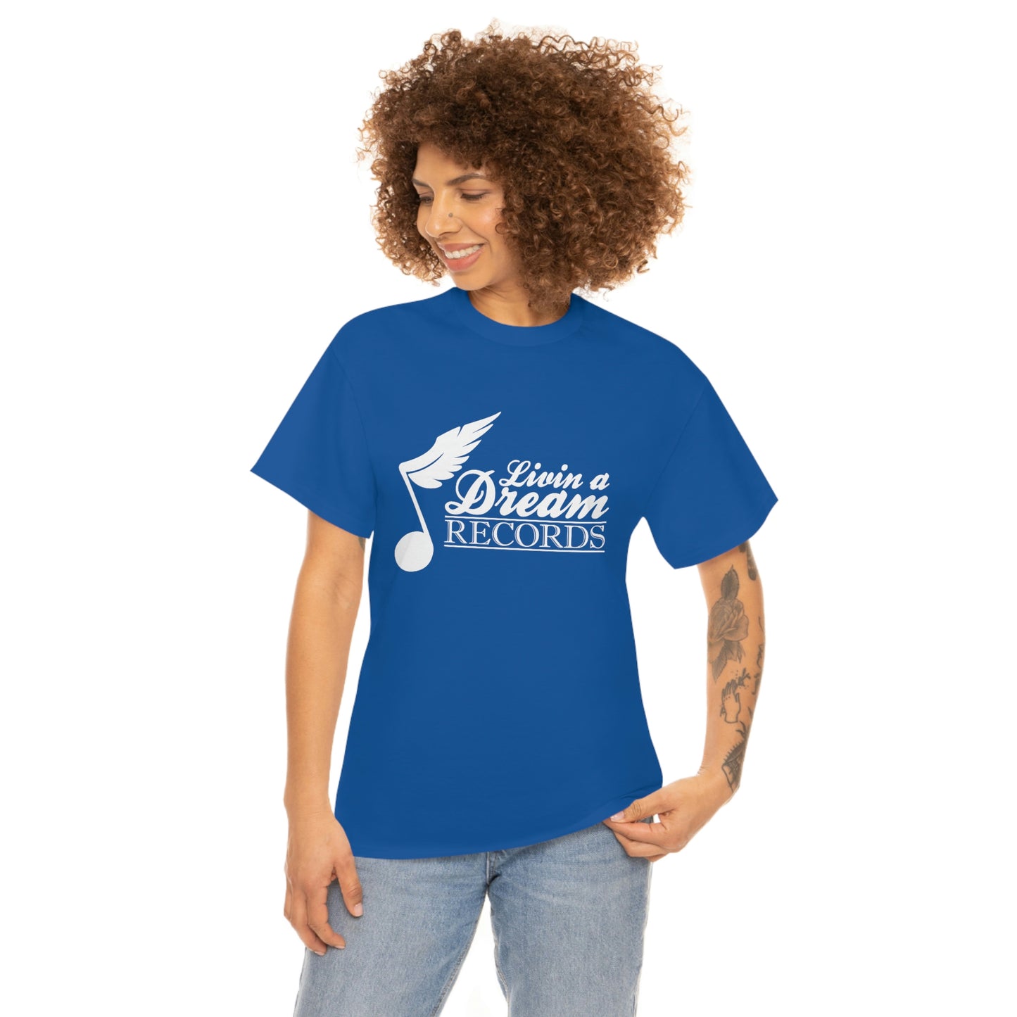 Livin A Dream Records Heavy Cotton Tee [White]