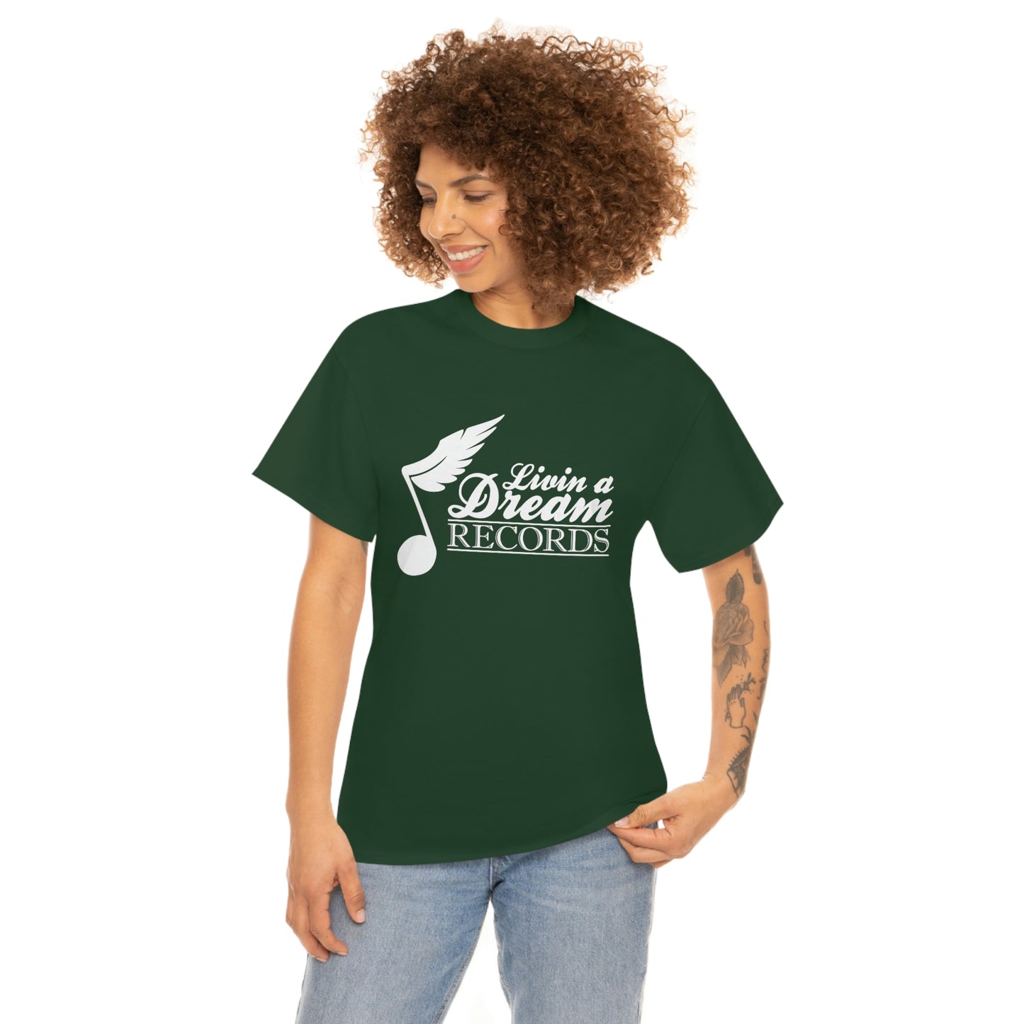 Livin A Dream Records Heavy Cotton Tee [White]