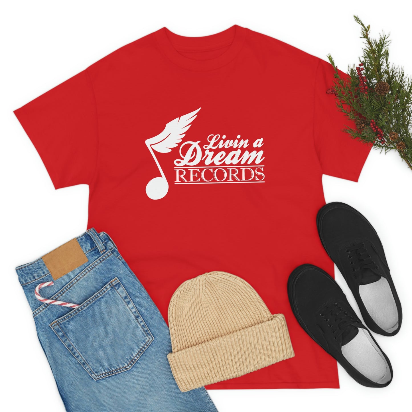 Livin A Dream Records Heavy Cotton Tee [White]