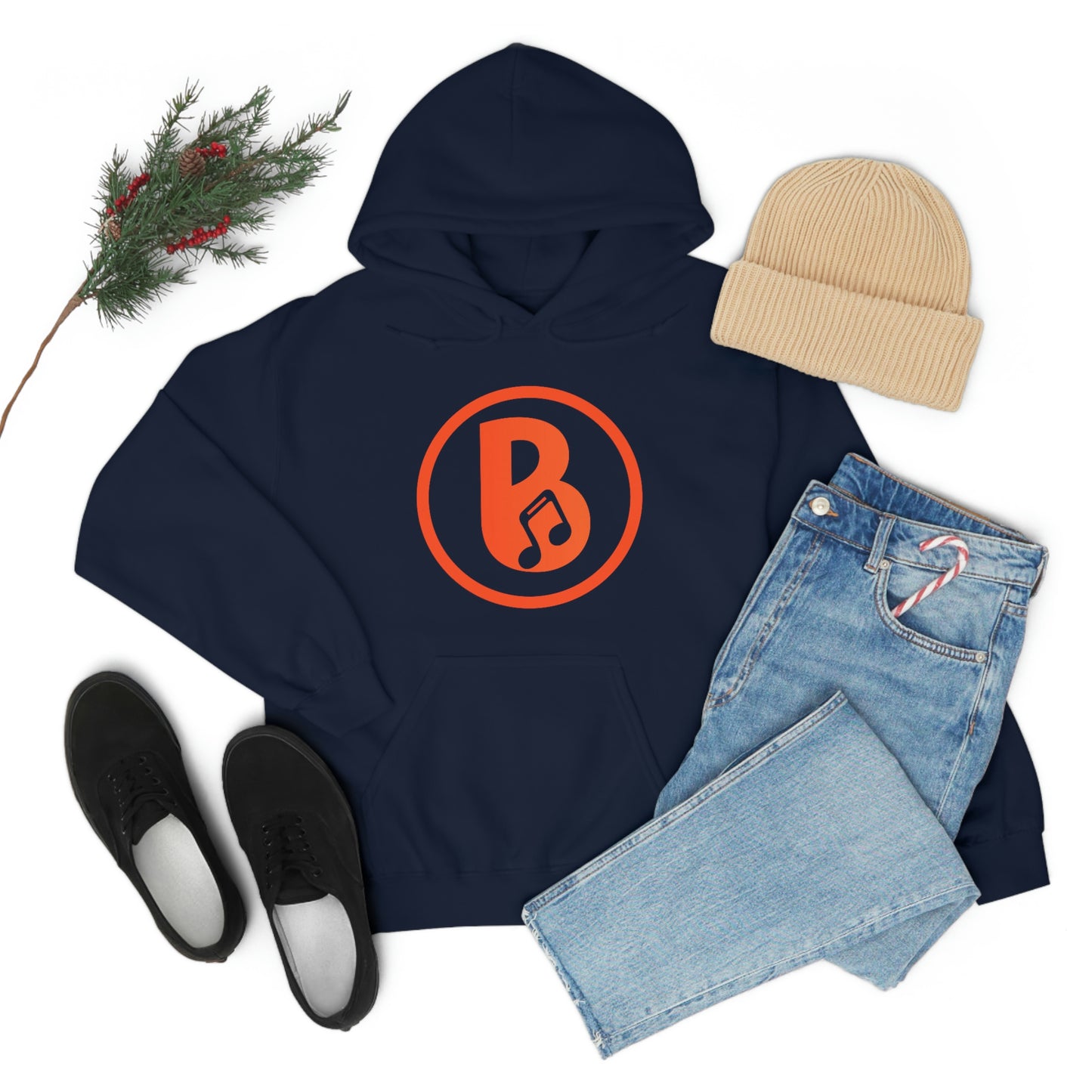 Banski B Logo Heavy Blend™ Hooded Sweatshirt