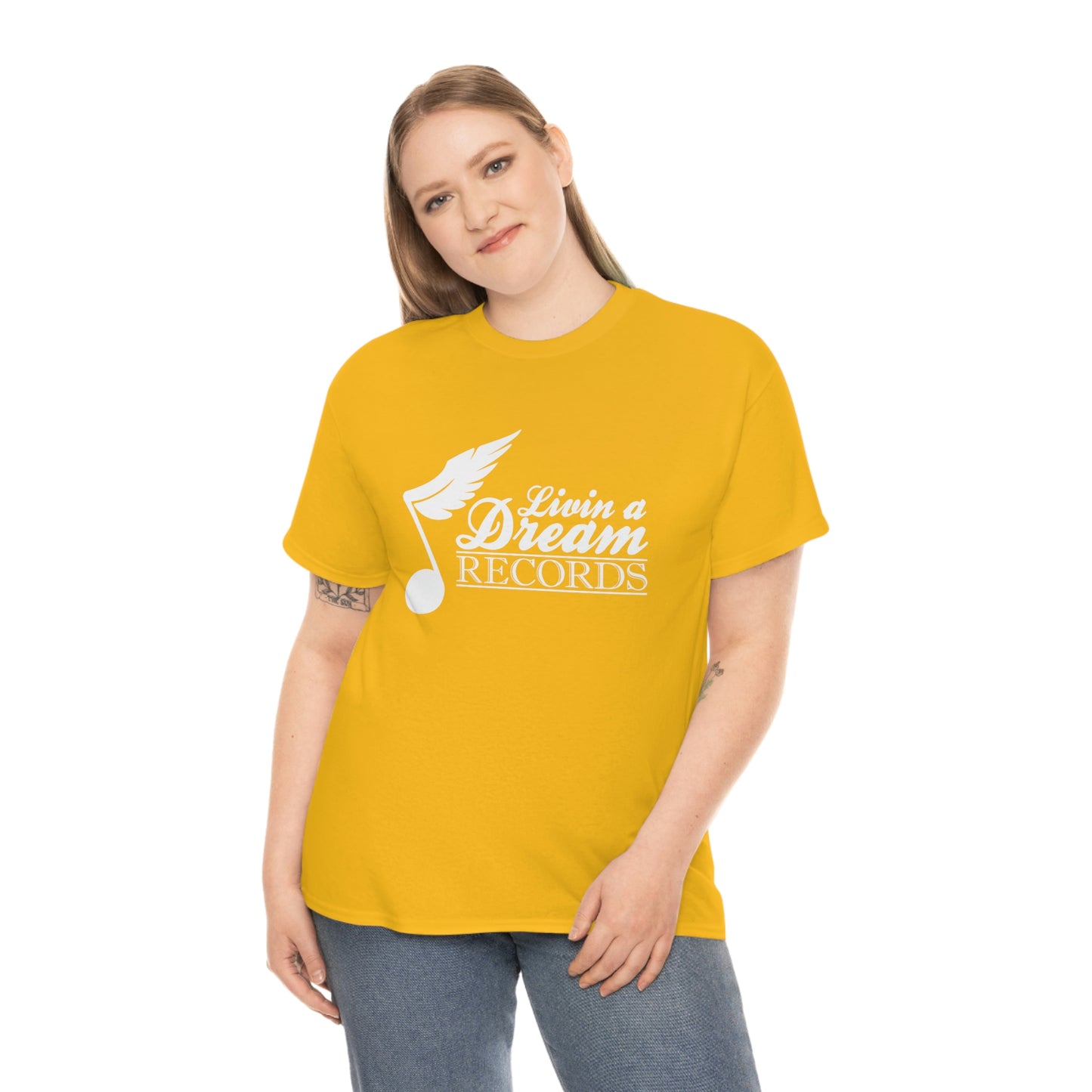 Livin A Dream Records Heavy Cotton Tee [White]