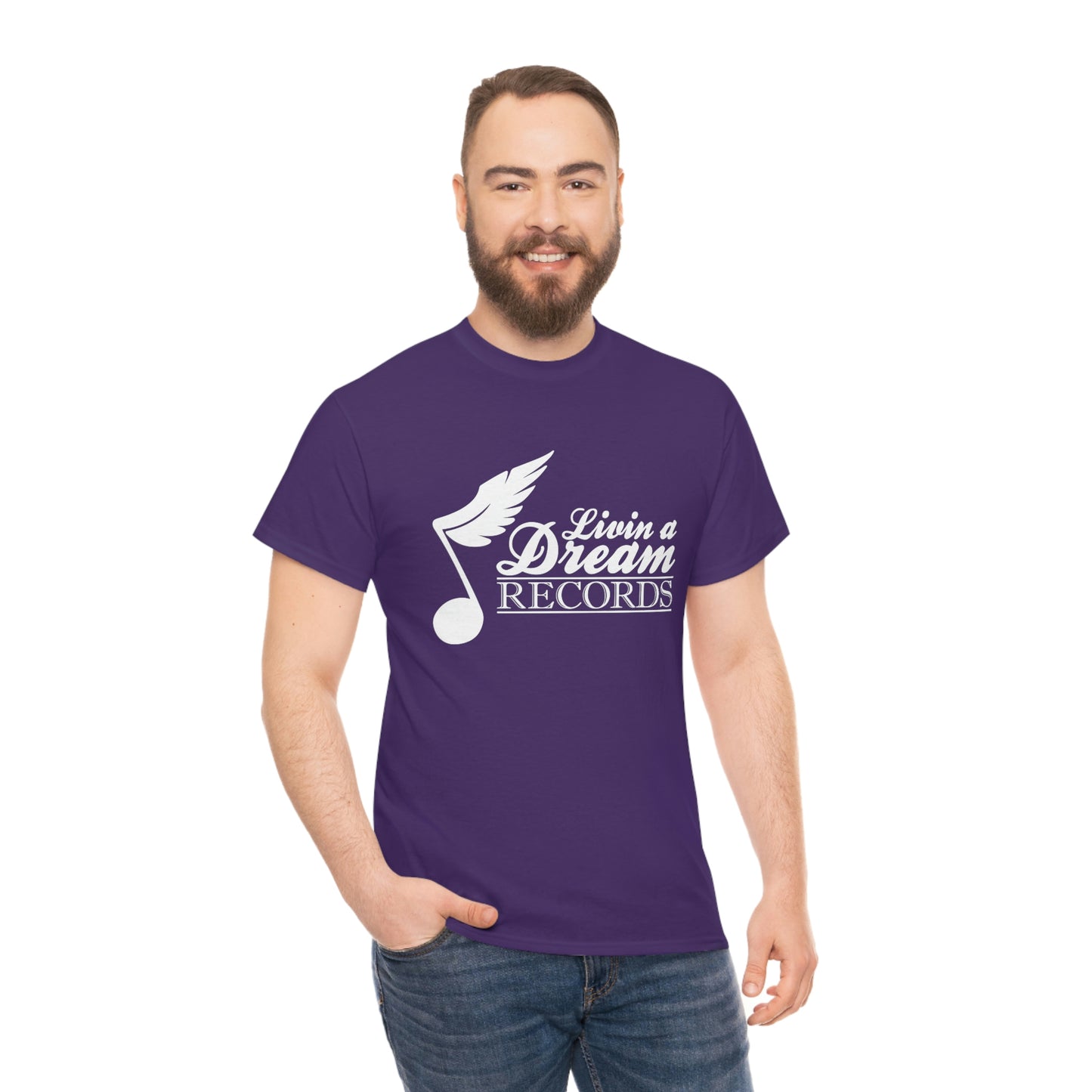 Livin A Dream Records Heavy Cotton Tee [White]