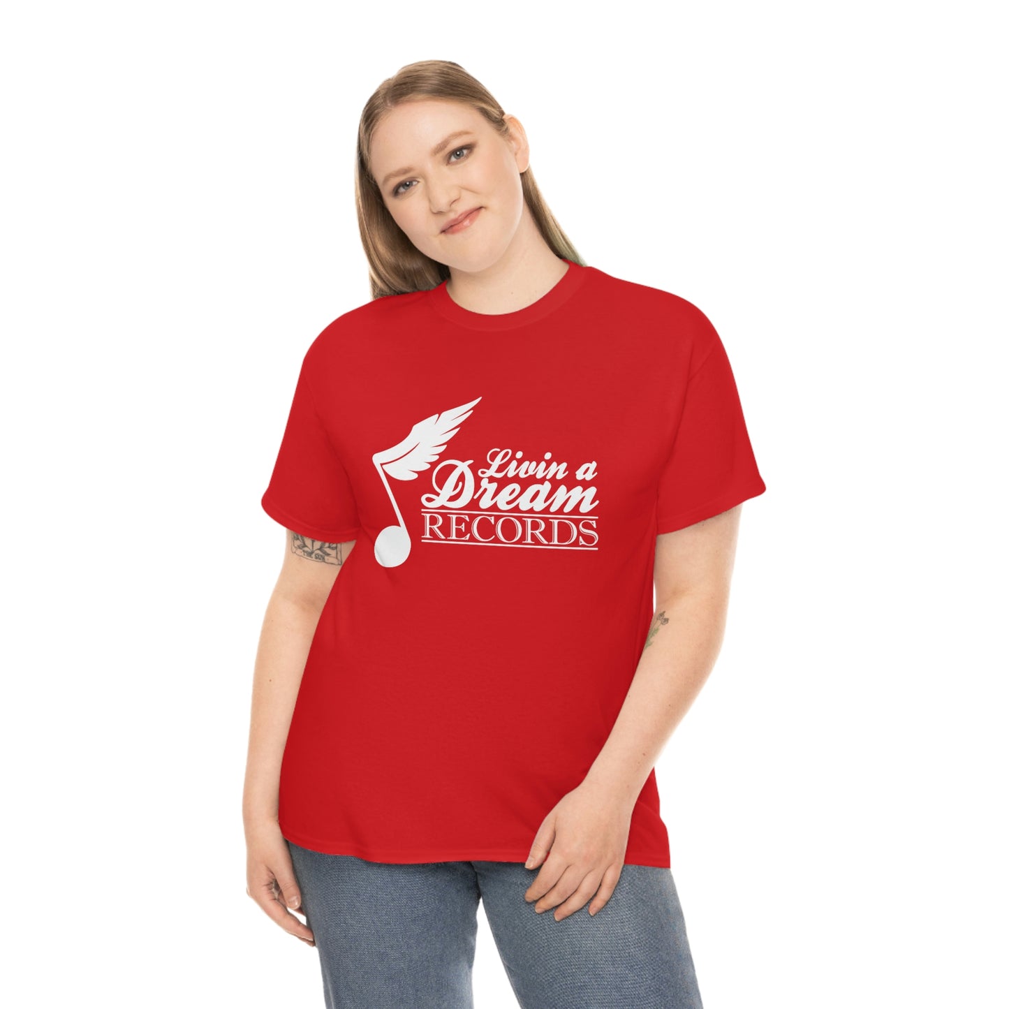 Livin A Dream Records Heavy Cotton Tee [White]