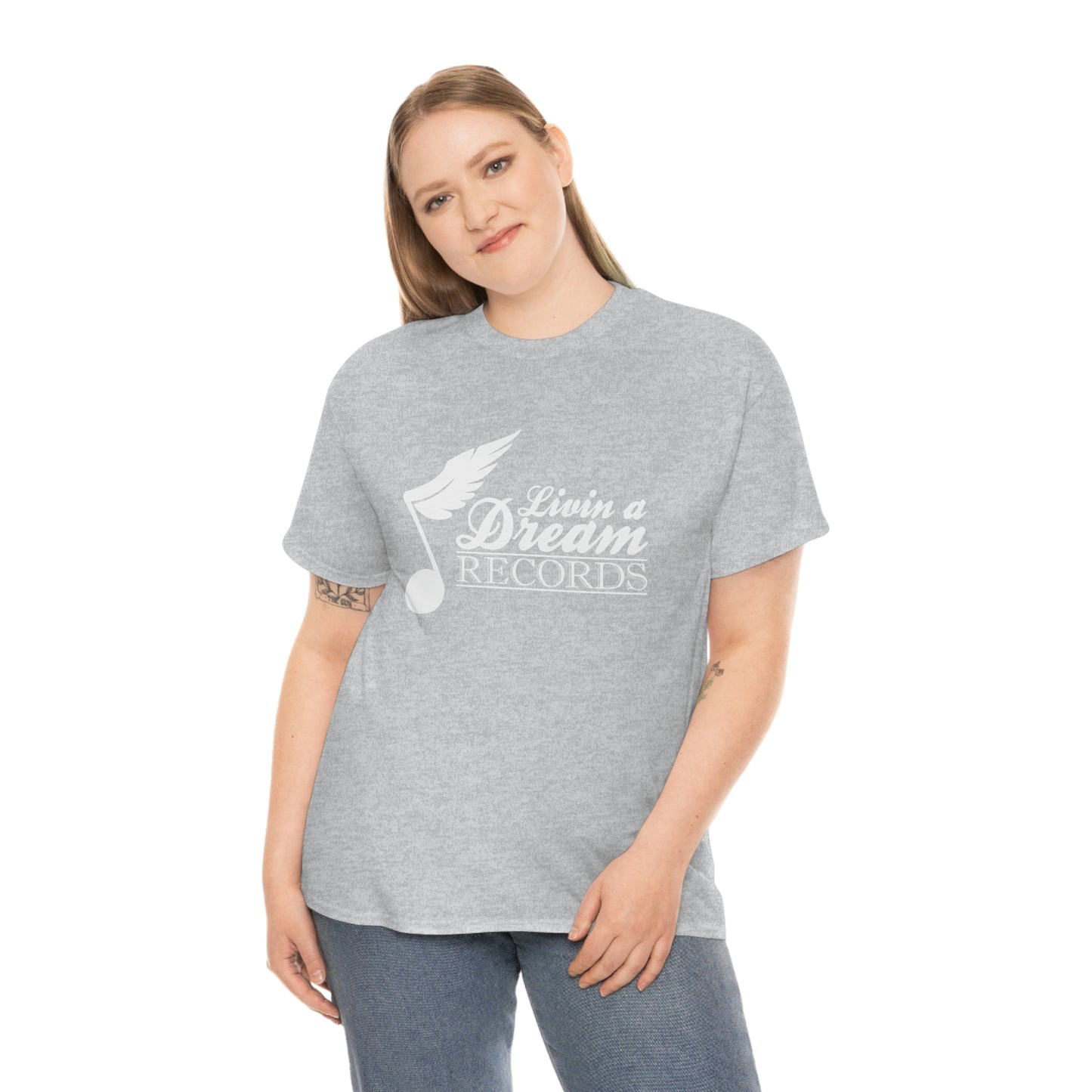 Livin A Dream Records Heavy Cotton Tee [White]