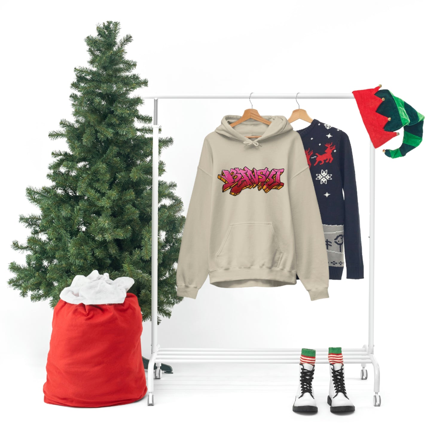 Banski Graffiti2 Heavy Blend™ Hooded Sweatshirt