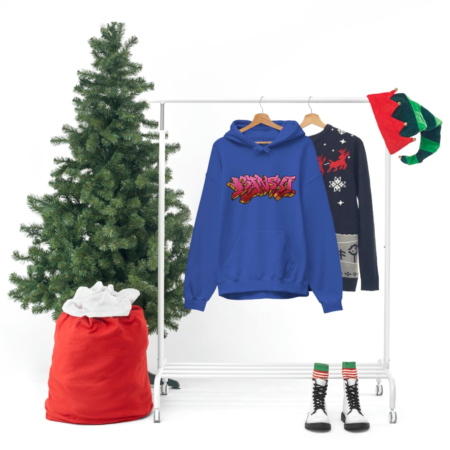 Banski Graffiti2 Heavy Blend™ Hooded Sweatshirt
