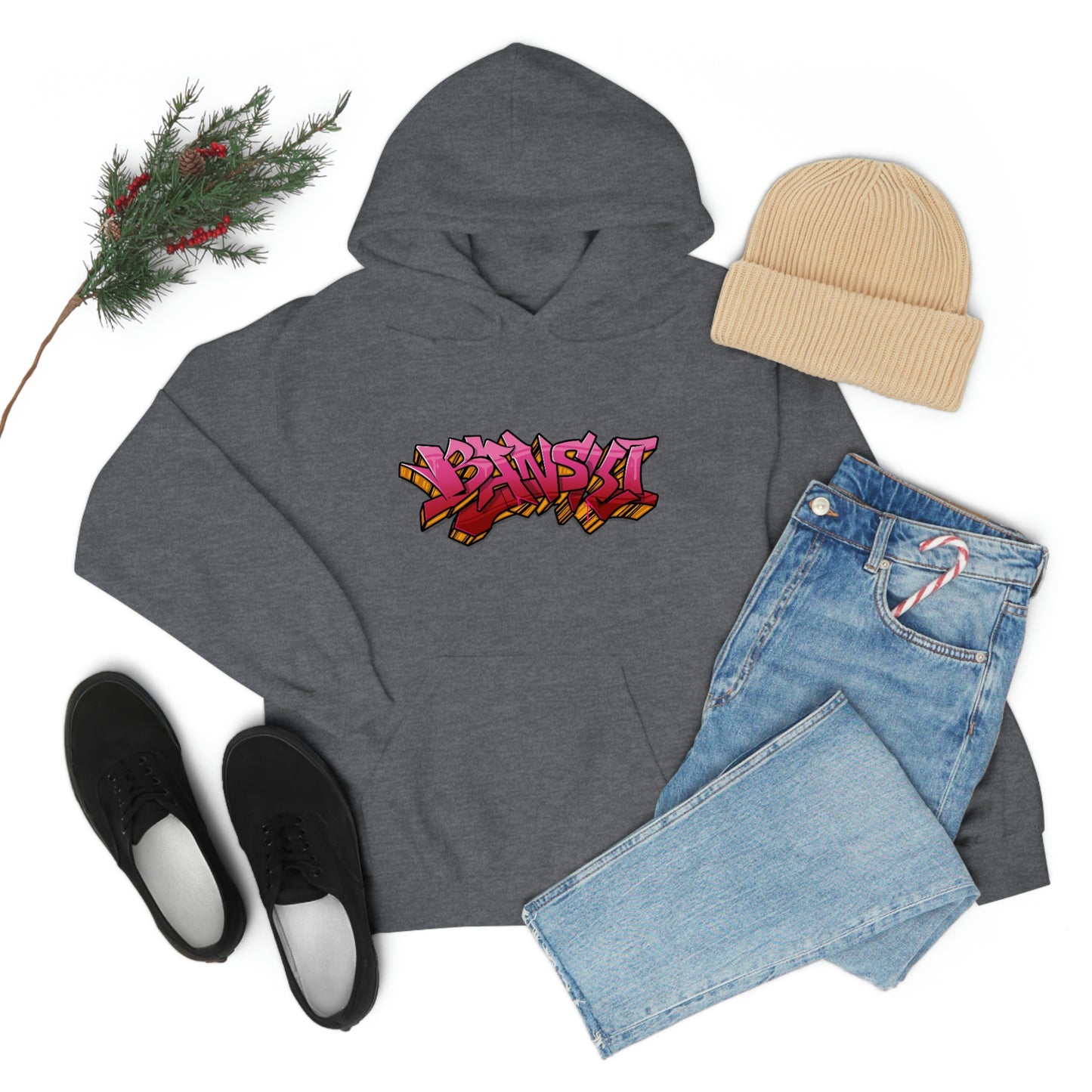 Banski Graffiti2 Heavy Blend™ Hooded Sweatshirt