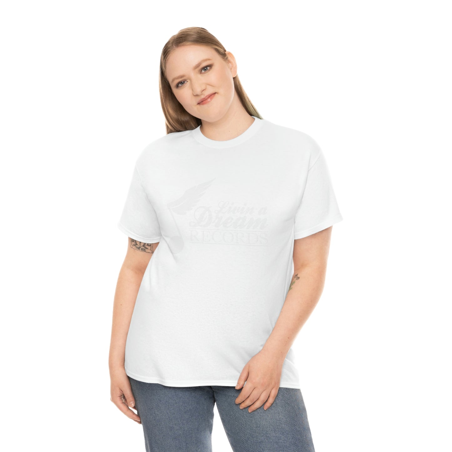 Livin A Dream Records Heavy Cotton Tee [White]