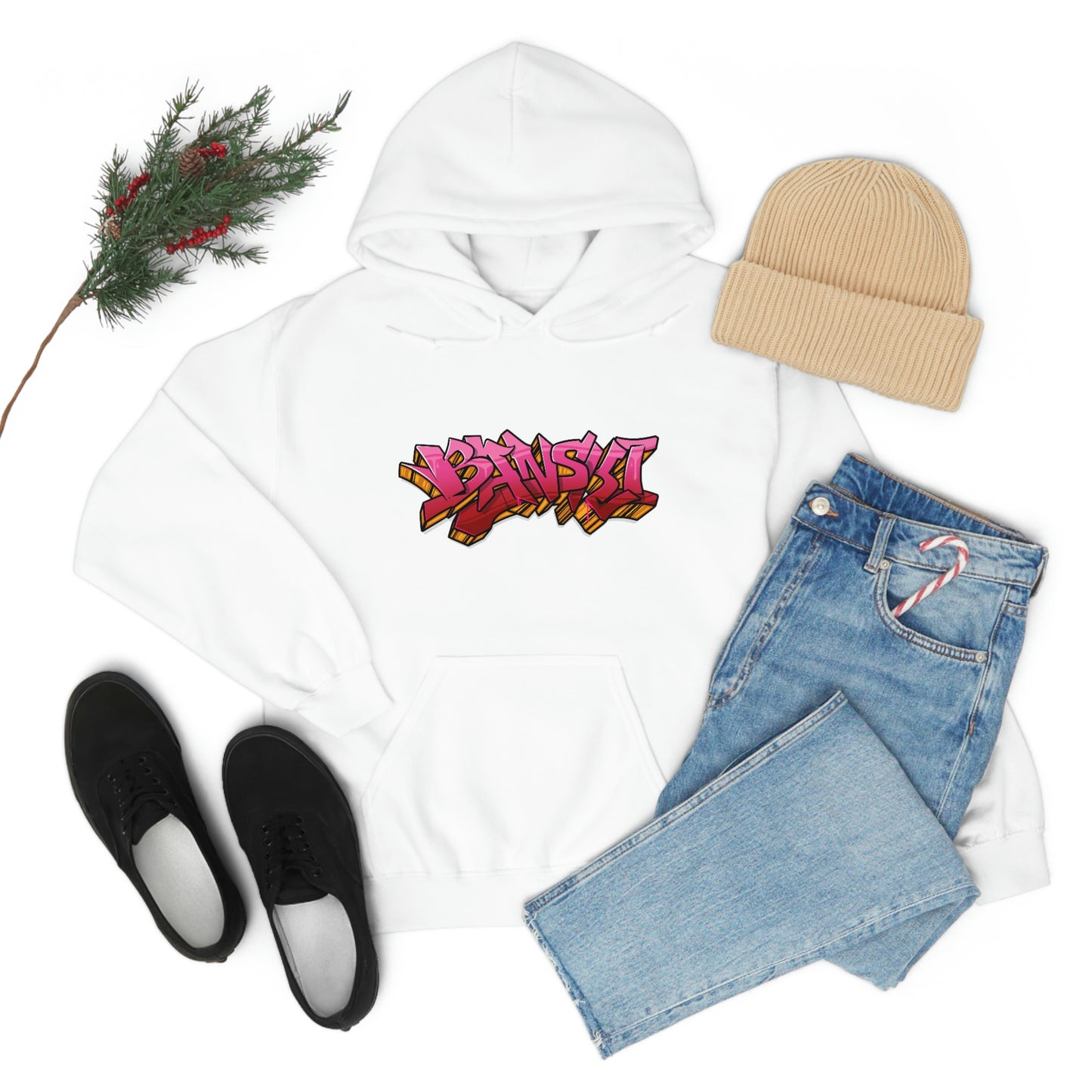 Banski Graffiti2 Heavy Blend™ Hooded Sweatshirt