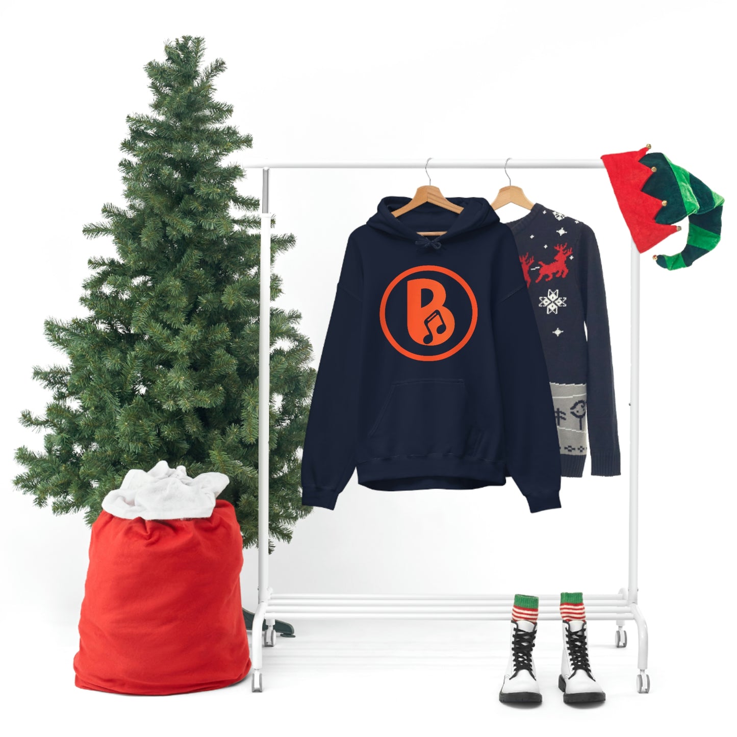 Banski B Logo Heavy Blend™ Hooded Sweatshirt