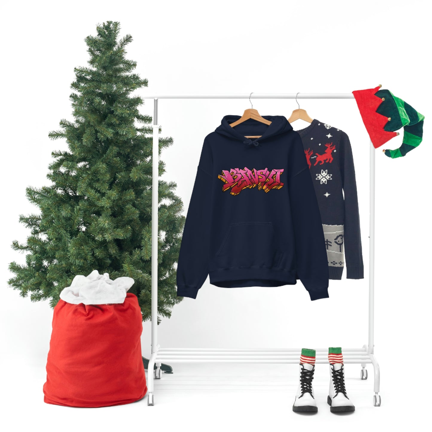 Banski Graffiti2 Heavy Blend™ Hooded Sweatshirt