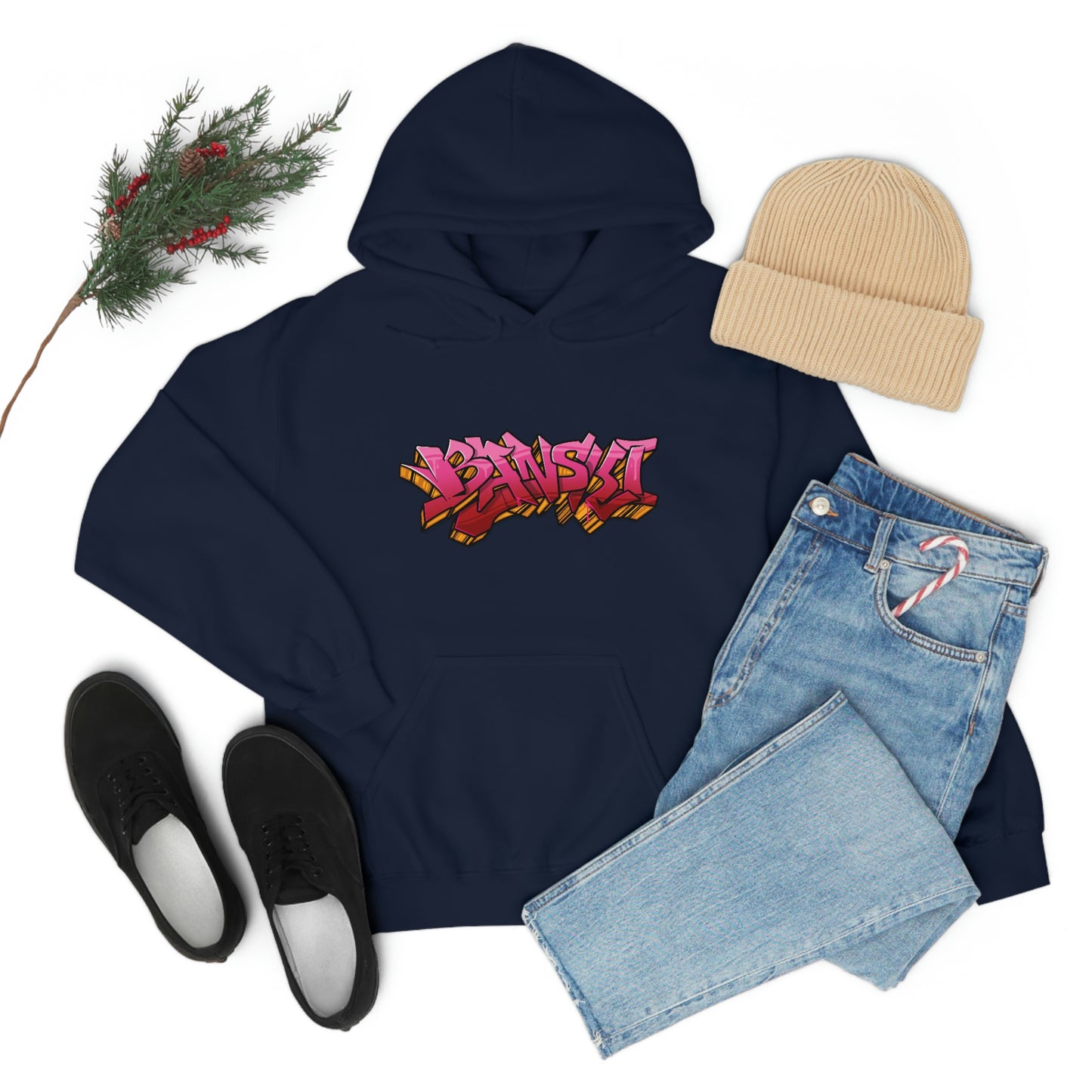Banski Graffiti2 Heavy Blend™ Hooded Sweatshirt