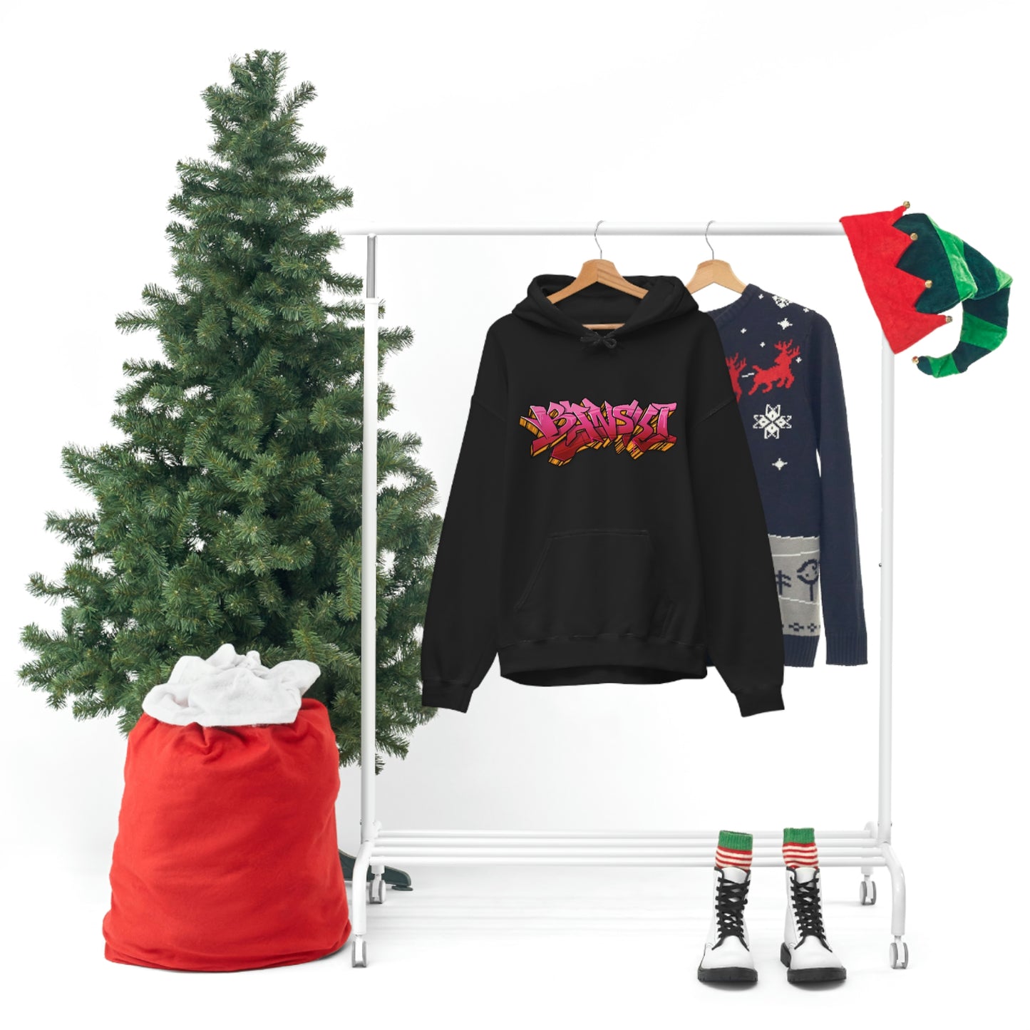 Banski Graffiti2 Heavy Blend™ Hooded Sweatshirt