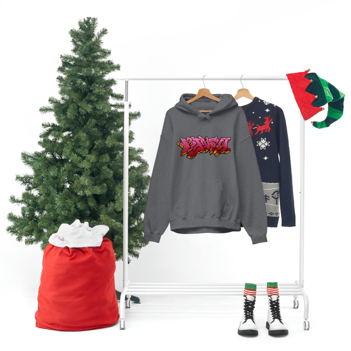 Banski Graffiti2 Heavy Blend™ Hooded Sweatshirt