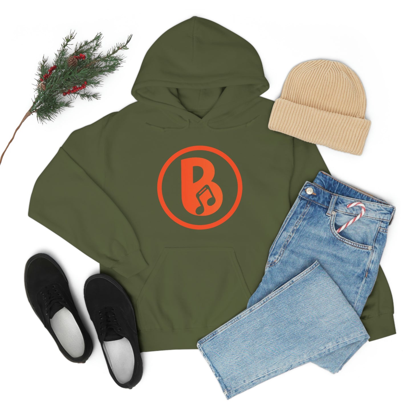 Banski B Logo Heavy Blend™ Hooded Sweatshirt