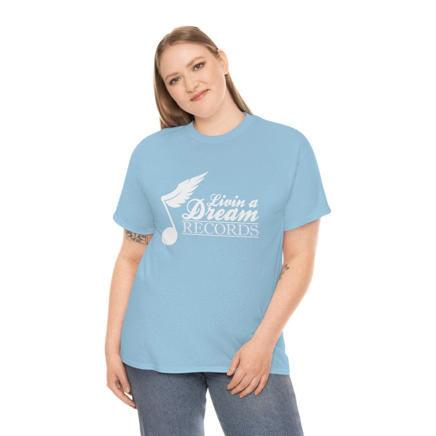 Livin A Dream Records Heavy Cotton Tee [White]
