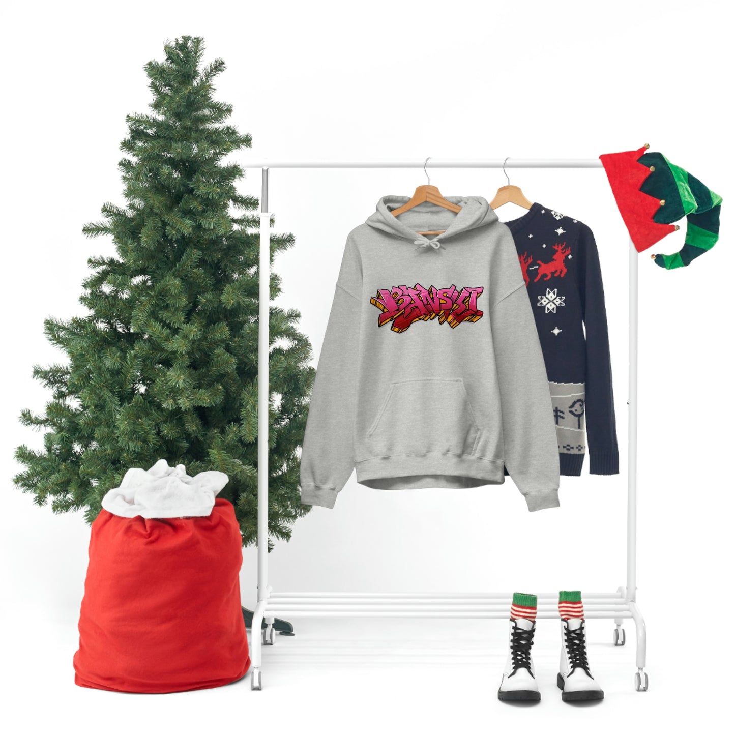 Banski Graffiti2 Heavy Blend™ Hooded Sweatshirt